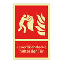 Feuerlöschdecke hinter der Tür
