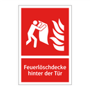 Feuerlöschdecke hinter der Tür