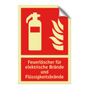 Feuerlöscher für elektrische Brände und Flüssigkeitsbrände