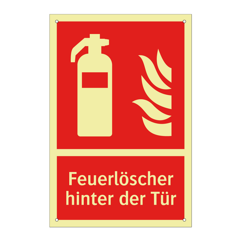Feuerlöscher hinter der Tür