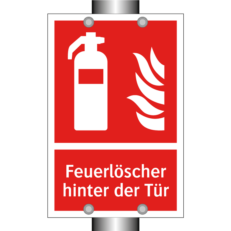 Feuerlöscher hinter der Tür