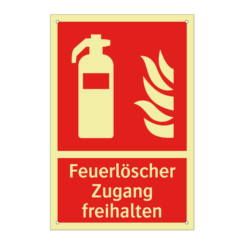 Feuerlöscher Zugang freihalten