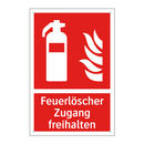 Feuerlöscher Zugang freihalten