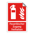 Feuerlöscher Zugang freihalten