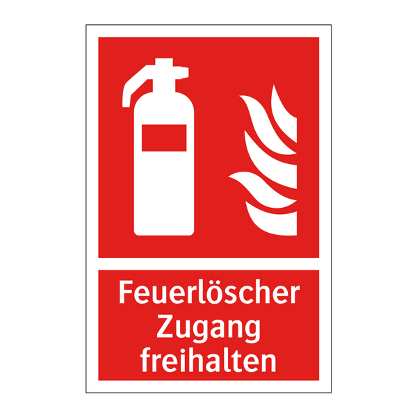 Feuerlöscher Zugang freihalten