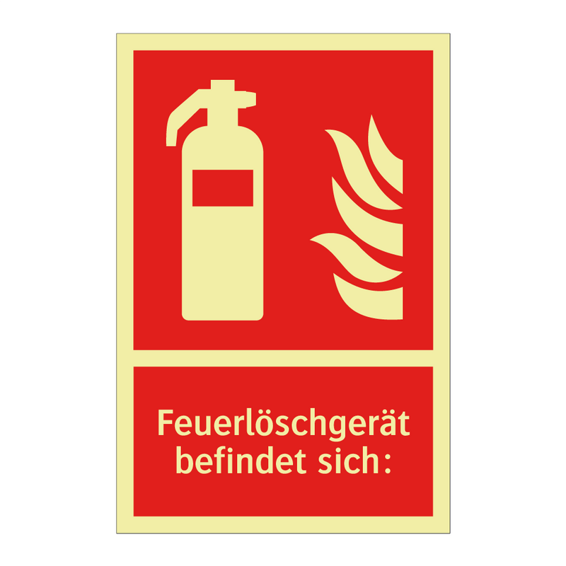 Feuerlöschgerät befindet sich: