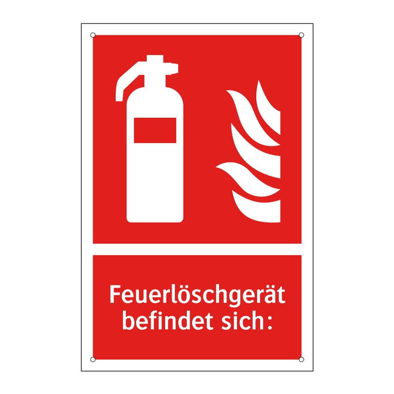 Feuerlöschgerät befindet sich: