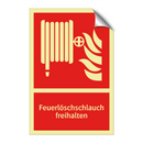 Feuerlöschschlauch freihalten