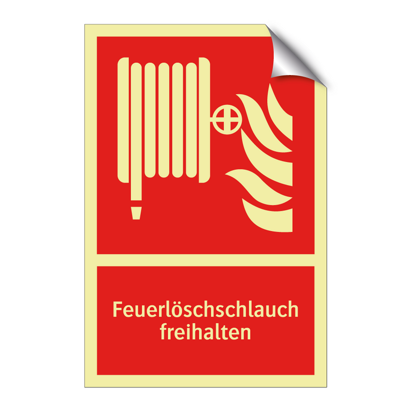 Feuerlöschschlauch freihalten