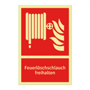 Feuerlöschschlauch freihalten