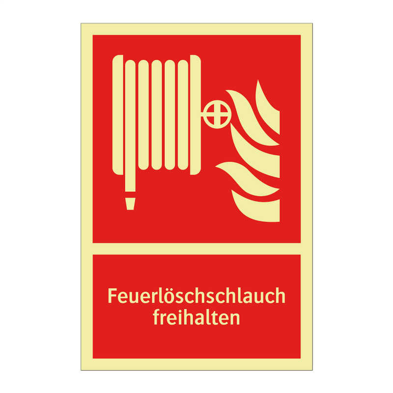 Feuerlöschschlauch freihalten