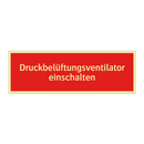 Druckbelüftungsventilator einschalten