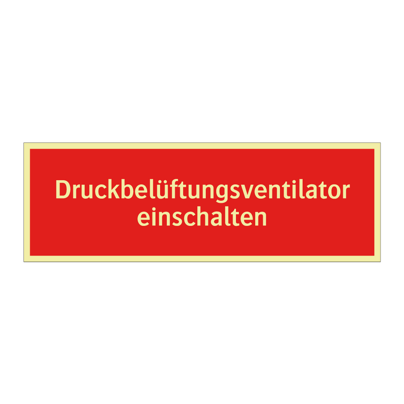 Druckbelüftungsventilator einschalten