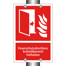 Feuerschutzabschluss Schließbereich freihalten