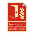 Feuerschutztür - Muss geschlossen gehalten werden