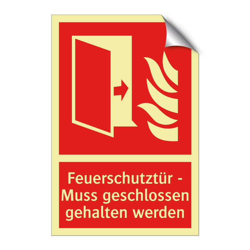 Feuerschutztür - Muss geschlossen gehalten werden