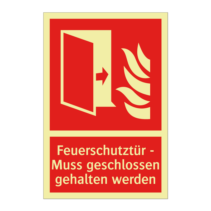 Feuerschutztür - Muss geschlossen gehalten werden
