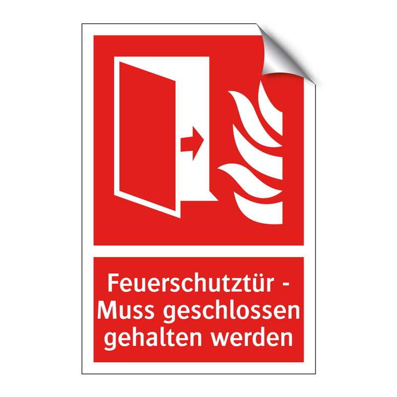 Feuerschutztür - Muss geschlossen gehalten werden