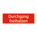 Durchgang freihalten