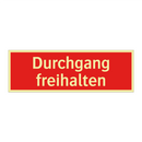 Durchgang freihalten