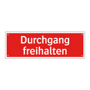 Durchgang freihalten