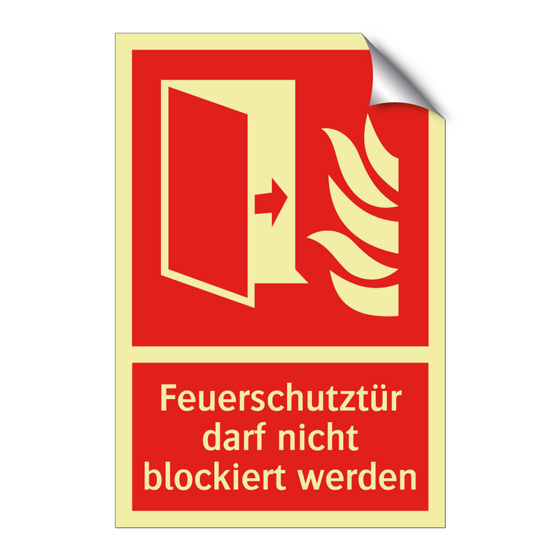 Feuerschutztür darf nicht blockiert werden