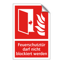 Feuerschutztür darf nicht blockiert werden