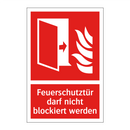 Feuerschutztür darf nicht blockiert werden