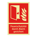 Feuerschutztür durch Alarm gesichert