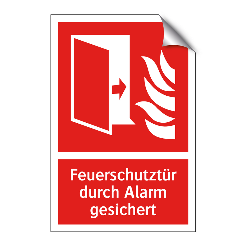Feuerschutztür durch Alarm gesichert