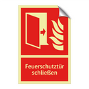 Feuerschutztür schließen