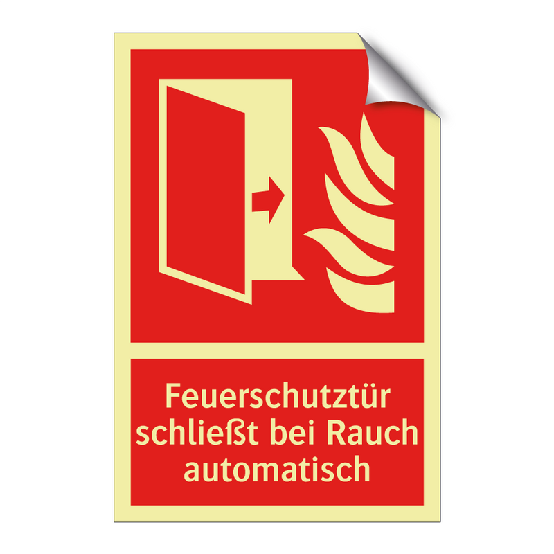 Feuerschutztür schließt bei Rauch automatisch