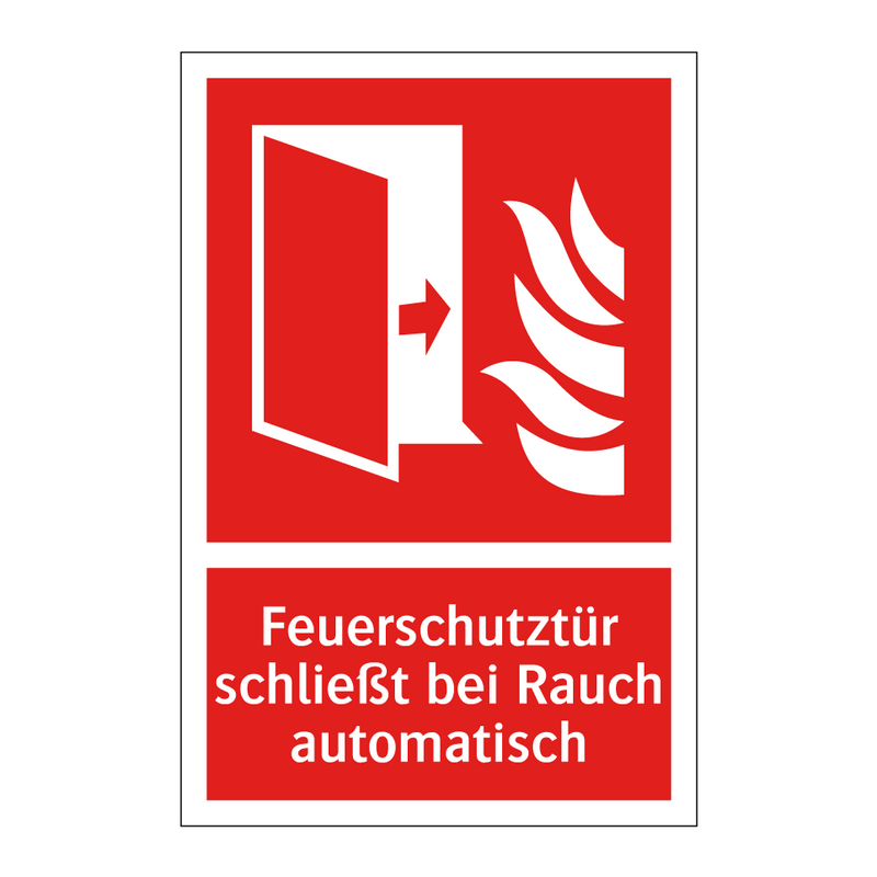 Feuerschutztür schließt bei Rauch automatisch