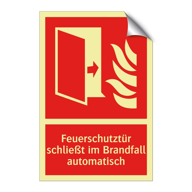 Feuerschutztür schließt im Brandfall automatisch