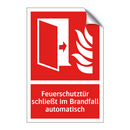 Feuerschutztür schließt im Brandfall automatisch