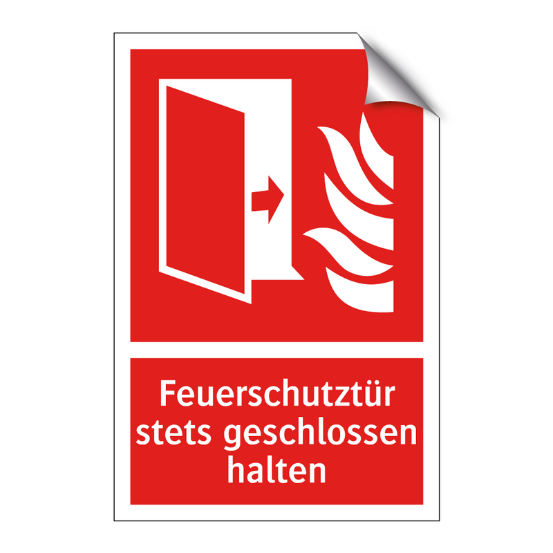Feuerschutztür stets geschlossen halten