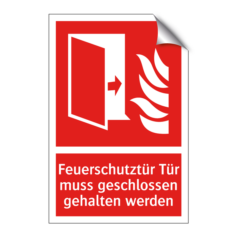 Feuerschutztür Tür muss geschlossen gehalten werden
