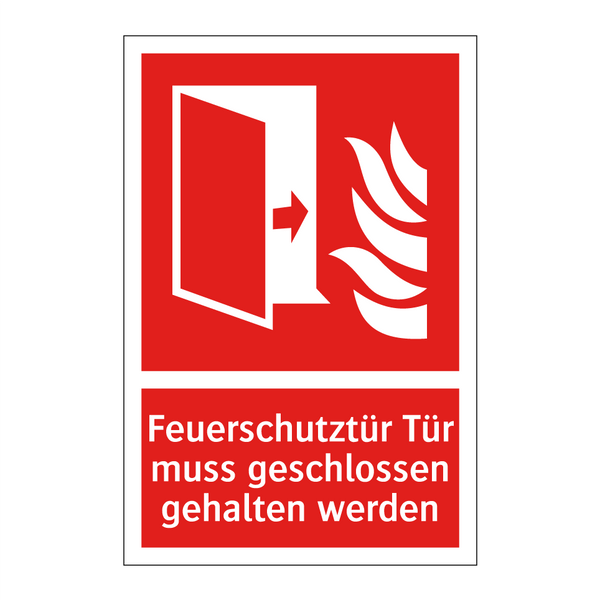 Feuerschutztür Tür muss geschlossen gehalten werden