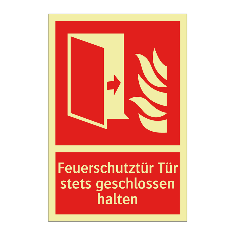 Feuerschutztür Tür stets geschlossen halten