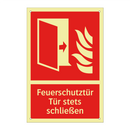 Feuerschutztür Tür stets schließen