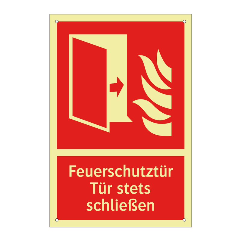 Feuerschutztür Tür stets schließen