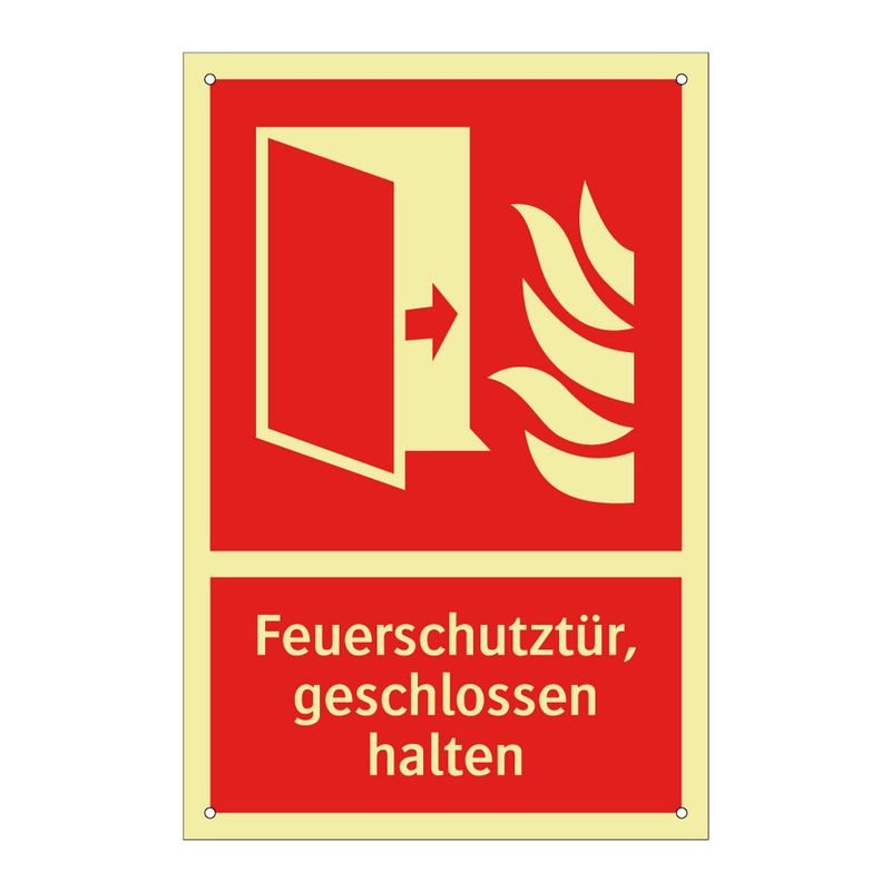 Feuerschutztür, geschlossen halten