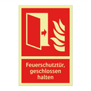 Feuerschutztür, geschlossen halten