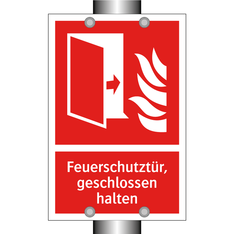 Feuerschutztür, geschlossen halten