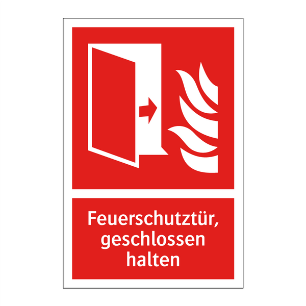 Feuerschutztür, geschlossen halten