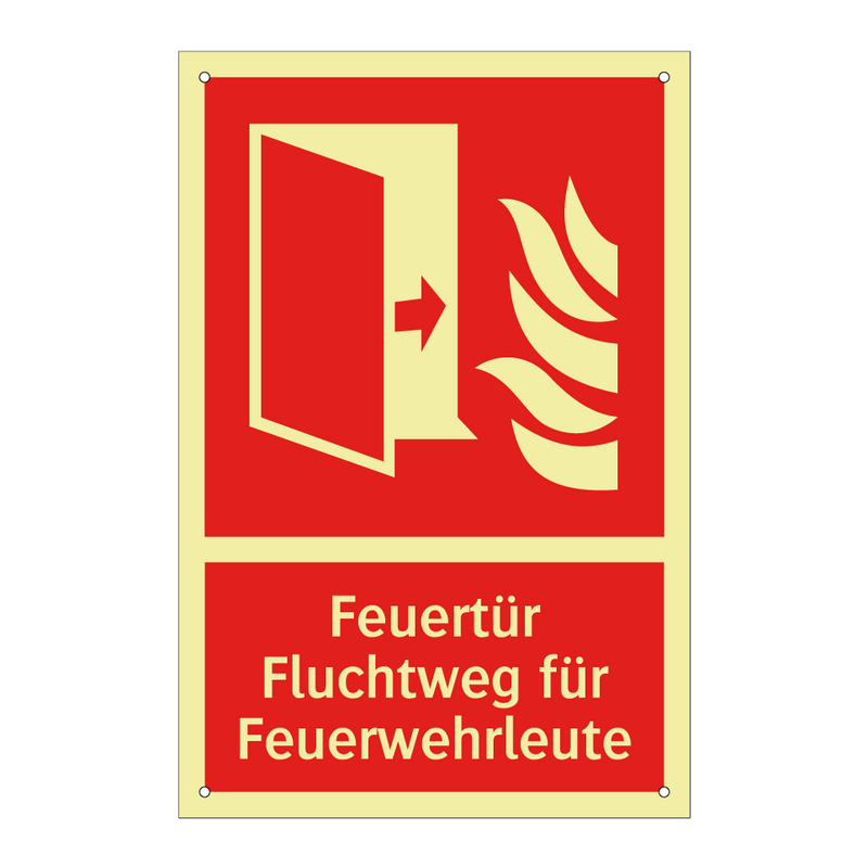 Feuertür Fluchtweg für Feuerwehrleute