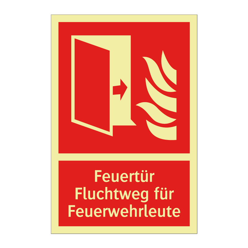 Feuertür Fluchtweg für Feuerwehrleute