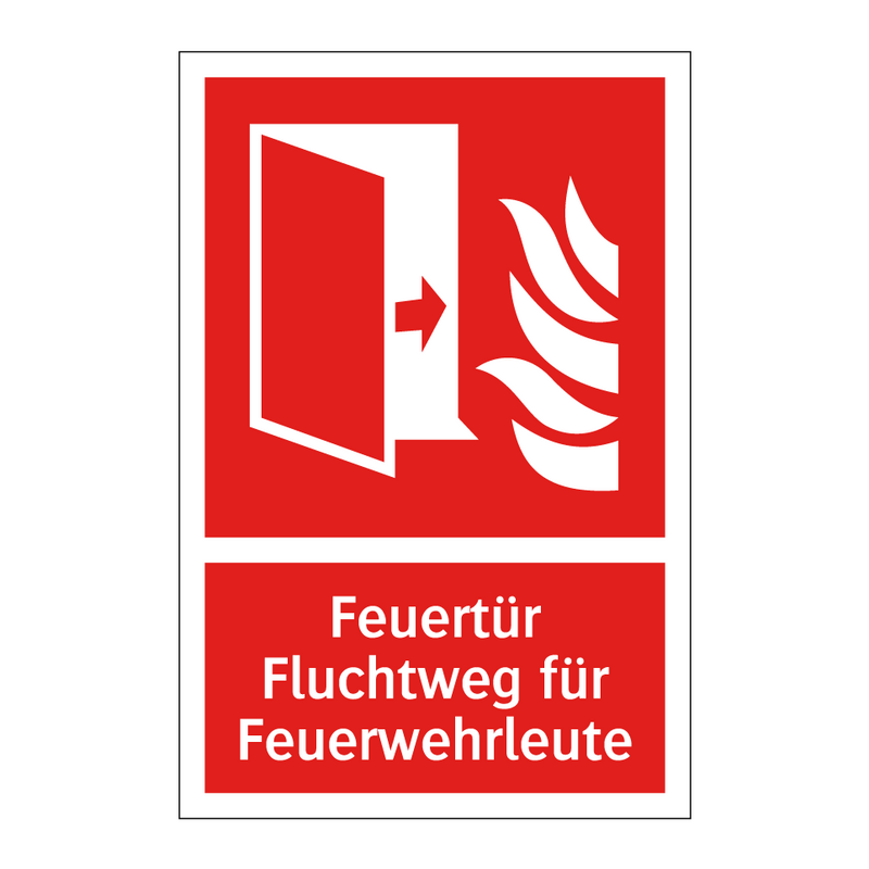 Feuertür Fluchtweg für Feuerwehrleute