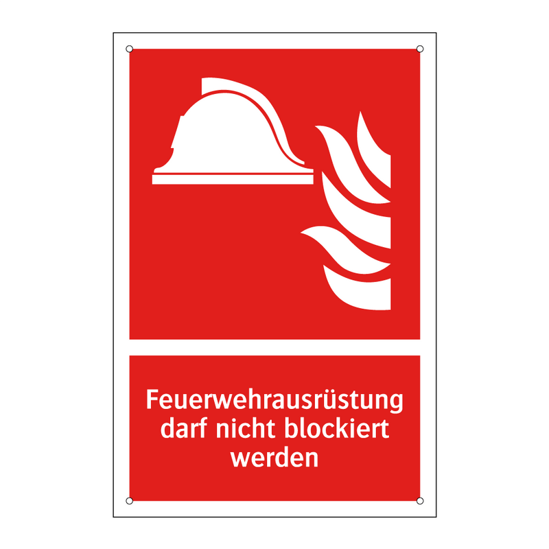 Feuerwehrausrüstung darf nicht blockiert werden