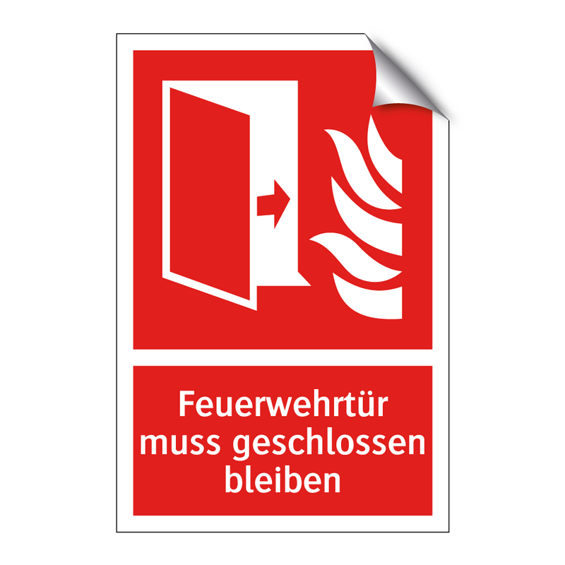Feuerwehrtür muss geschlossen bleiben